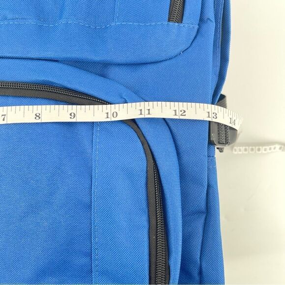 TrailMaker Classic 17” Blue Student Multi Compartment Laptop Backpack Bookbag - Picture 9 of 11